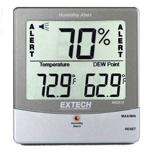 Extech Hygrometer met alarm en groot LCD scherm